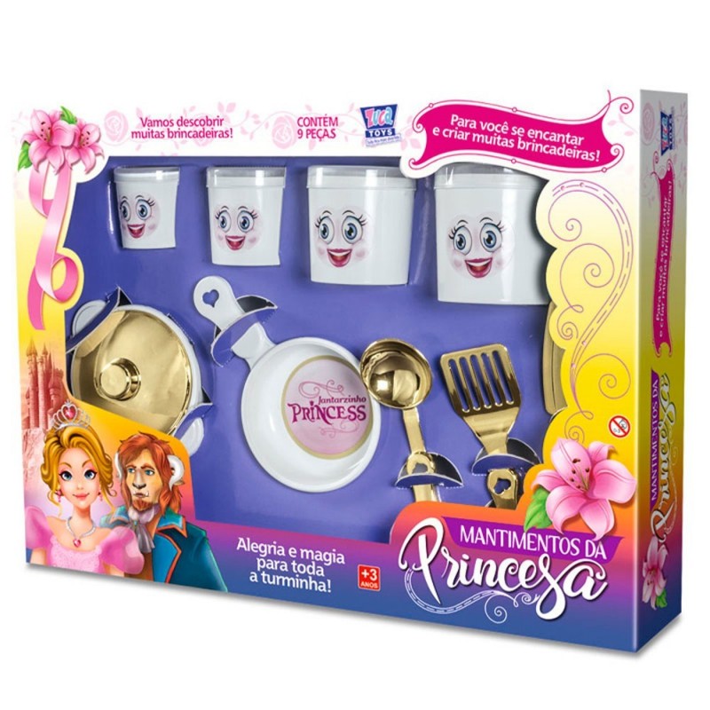 Kit Infantil Mantimentos Da Princesa 9 Peças Zuca Toys
