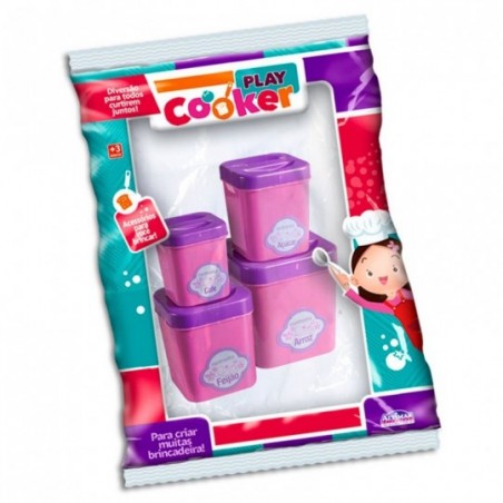 Kit Infantil Porta Mantimentos De Brinquedo Com 4 Peças