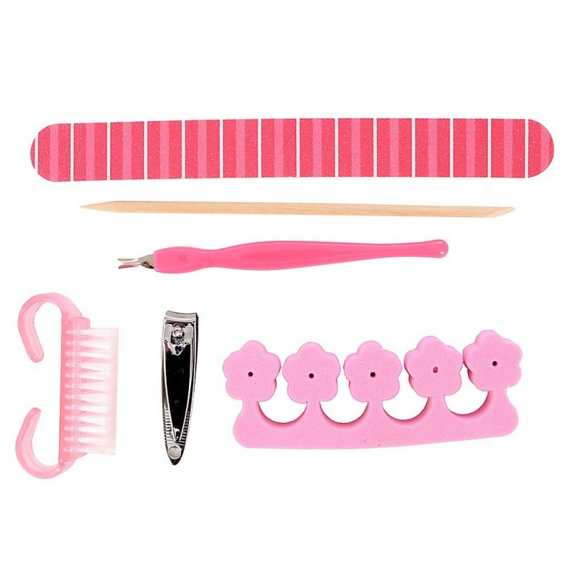 Kit De Manicure Estojo Com Seis Peças Coloridas No Atacado