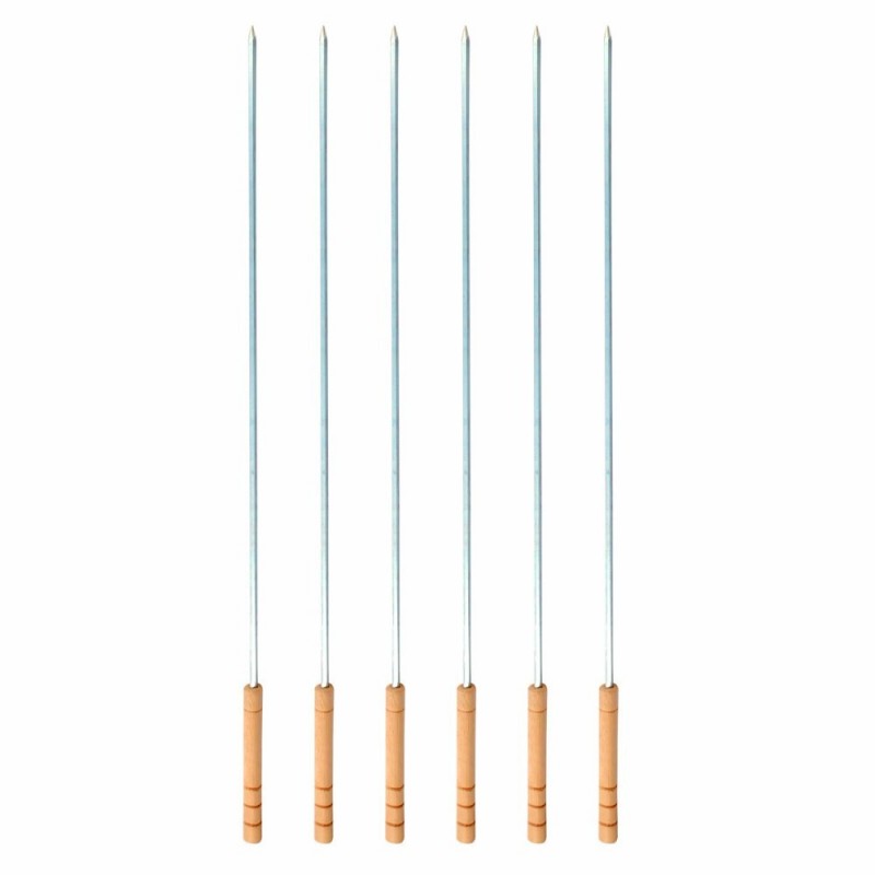 Kit De Espetos Para Churrasco Com Seis Peças  40 cm Atacado