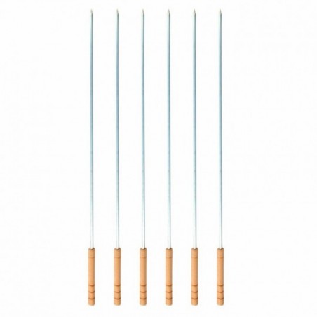 Kit De Espetos Para Churrasco Com Seis Peças  40 cm Atacado