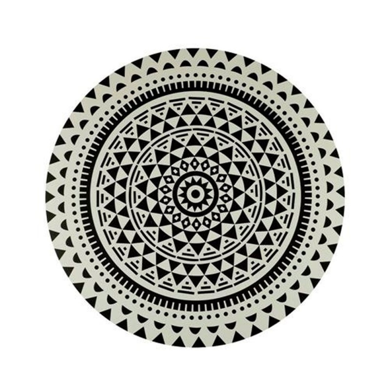 Lugar Americano Redondo Em Plástico Estampa Mandala 38 cm