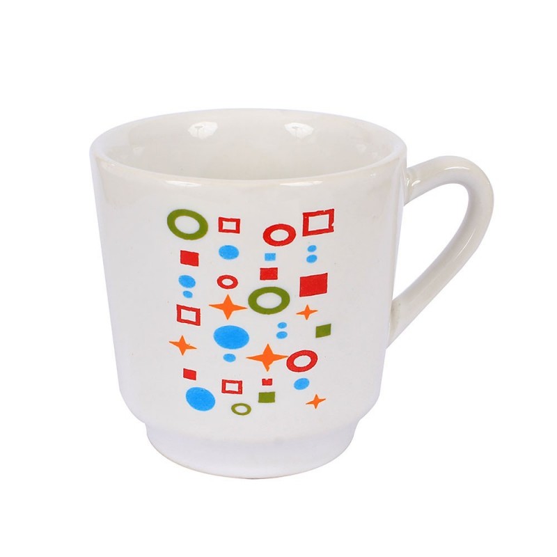 Xícara De Porcelana Estampas Geométricas 200 ML