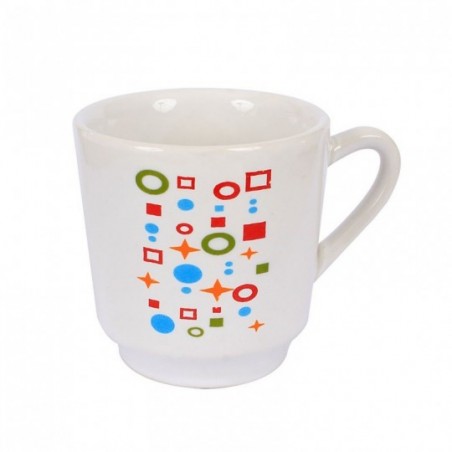 Xícara De Porcelana Estampas Geométricas 200 ML