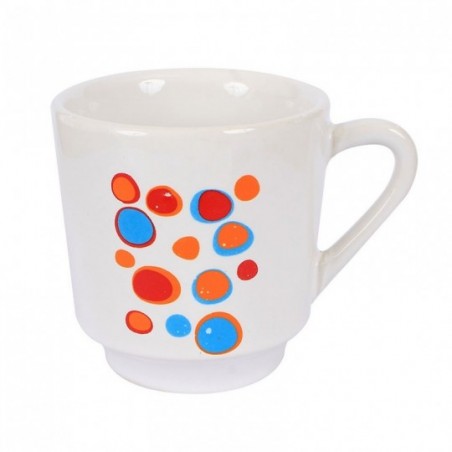 Xícara De Porcelana Estampas Geométricas 200 ML