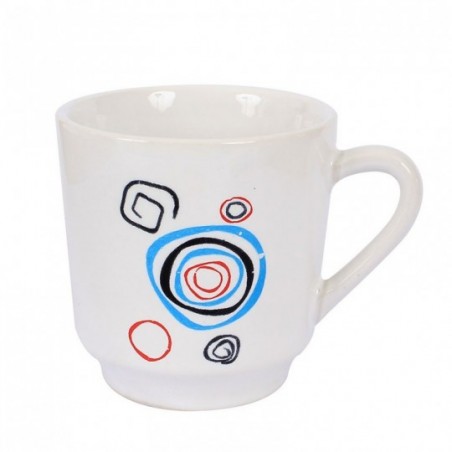 Xícara De Porcelana Estampas Geométricas 200 ML