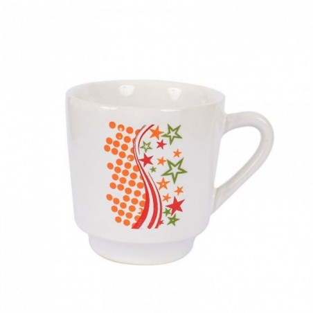 Xícara De Porcelana Estampas Geométricas 200 ML