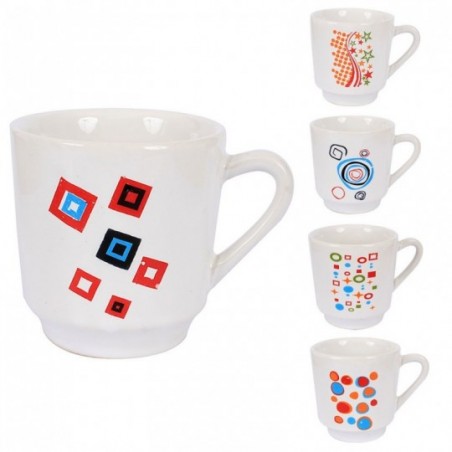 Xícara De Porcelana Estampas Geométricas 200 ML