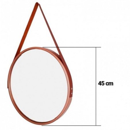 Espelho Decorativo Com Alça De Pendurar E Moldura 45 cm