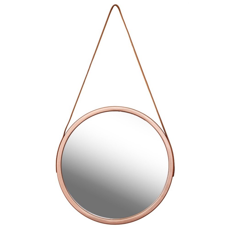 Espelho Decorativo Para Pendurar Com Alça Emoldurado 33 cm
