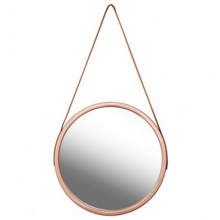 Espelho Decorativo Para Pendurar Com Alça Emoldurado 33 cm
