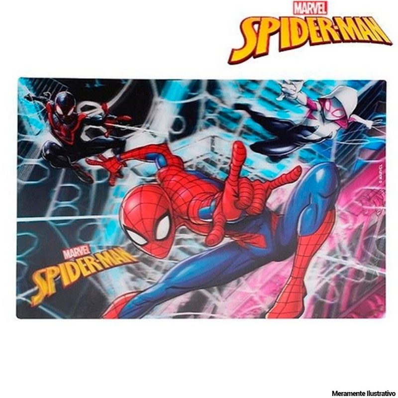 Jogo Americano Retangular Infantil Meninos Homem-Aranha 3D