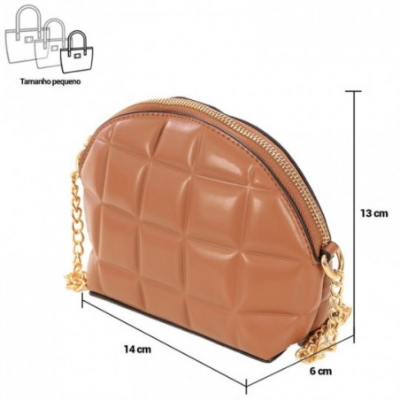 Bolsa De Luxo Alça Com Corrente Detalhada Em Matelassê