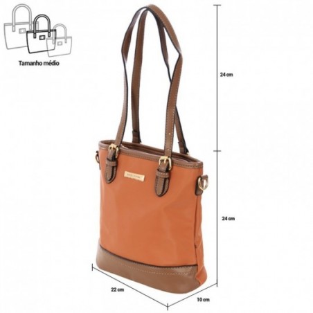 Bolsa Feminina Ombro Mini Totem Alça Dupla Em Alto Relevo