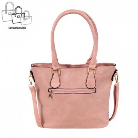 Bolsa De Ombro Feminina Em Matelassê Com Detalhes Metálicos