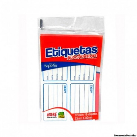 Etiquetas Azul Auto Adesivas Identificadoras Com 16 Peças