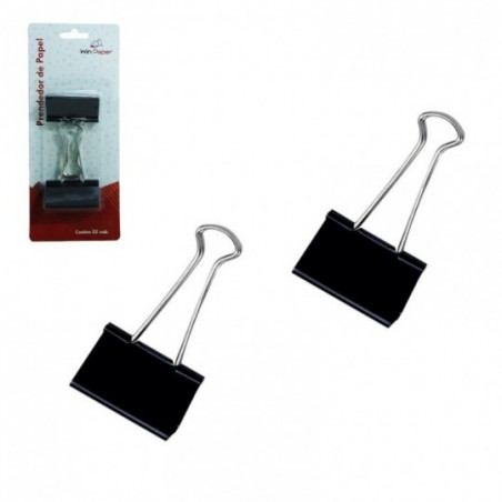 Kit 2 Prendedores De Aço Para Papel 5 cm