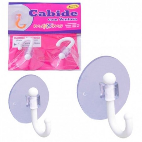 Kit 2 Cabides Ganchos De Parede Com Ventosa