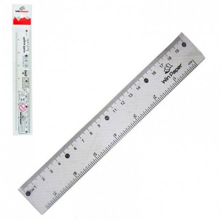 Régua Reta Escolar De PVC 20 cm