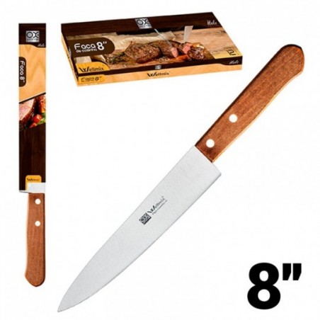 Faca Peixeira Chef Profissional 8" Cabo De Madeira