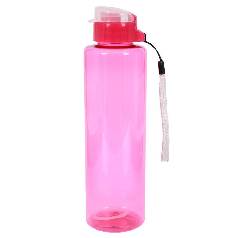 Garrafa Squeeze Plástica Com Alça Transcolor 600 Ml