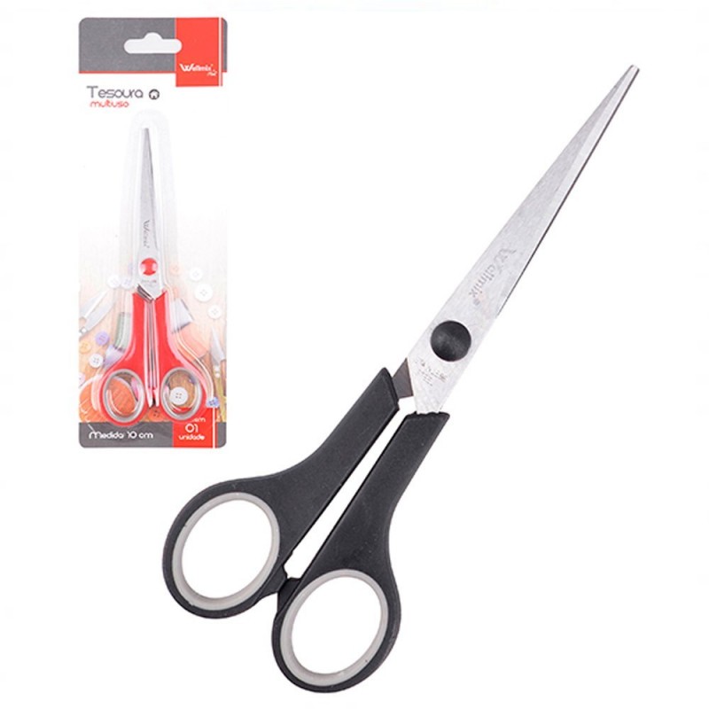 Tesoura Multiuso Colorida Ergonômica 4"