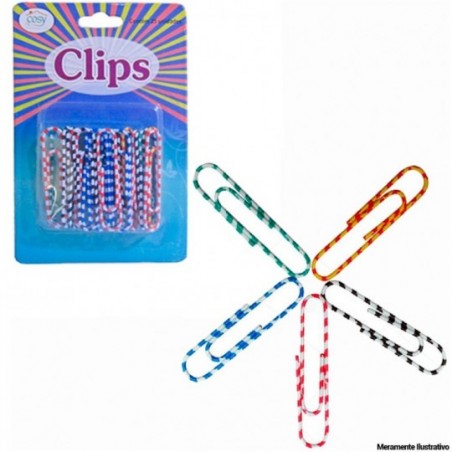 Clips De Metal Grande Colorido Formato Redondo Para Papel