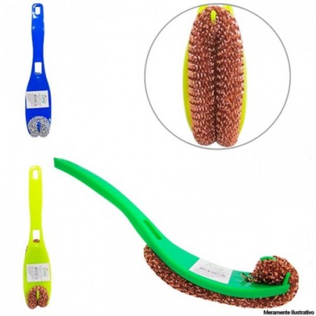 Esponja Cabo Plástico Limpeza Pesada 23 cm x 5 cm