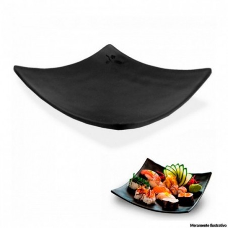Prato Côncavo Japonês De Melamina Decorado 15 cm