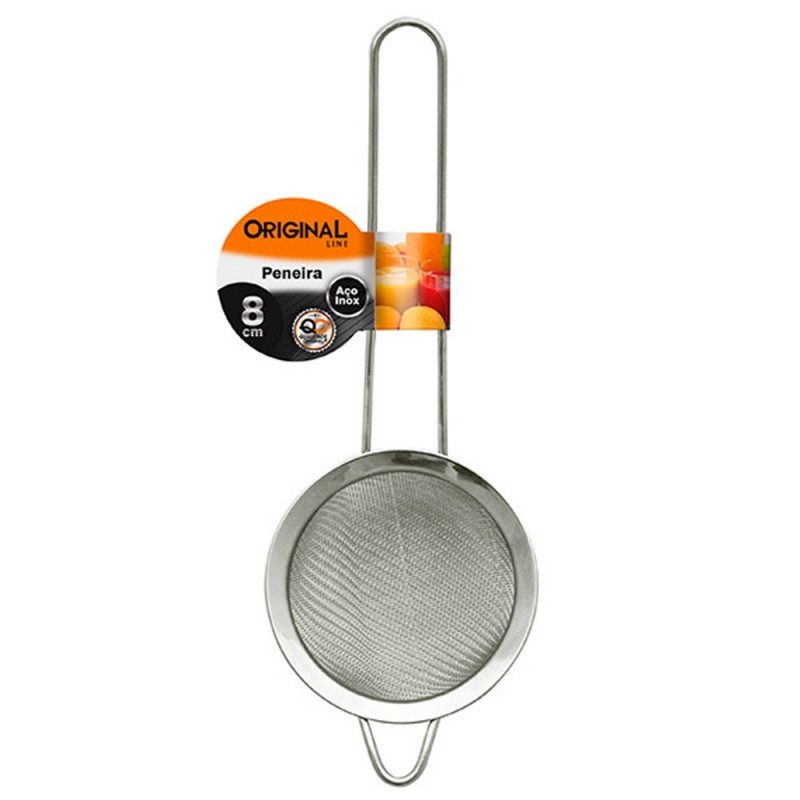 Peneira Coador Com Cabo Em Aço Inox 7 cm