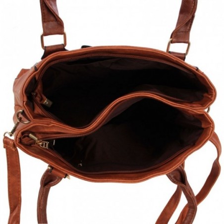 Bolsa Feminina Satchel Em Tressê Com Laço Frontal
