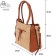 Bolsa Feminina Totem Bicolor Tressê Detalhes Zíper