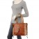 Bolsa Feminina Totem Bicolor Tressê Detalhes Zíper