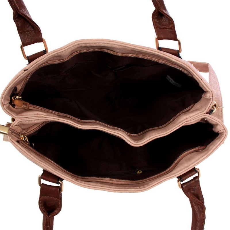 Bolsa Totem Feminina Alto Relevo Com Tachas E Vazados