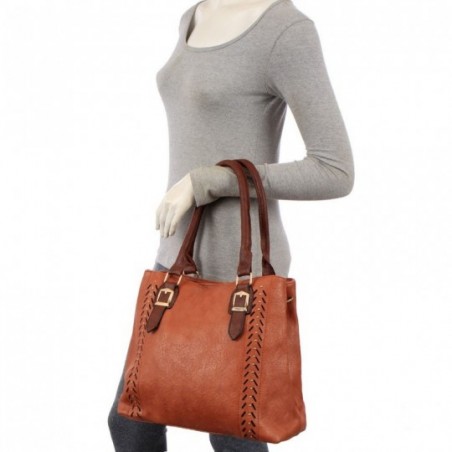 Bolsa Totem Feminina Alto Relevo Com Tachas E Vazados