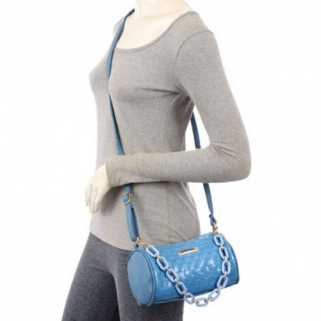 Bolsa Feminina Baguete Luxo Com Alça Correntes E Matelassê