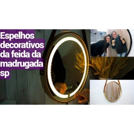 Espelho Decorativo Com Moldura Redondo 55 CM