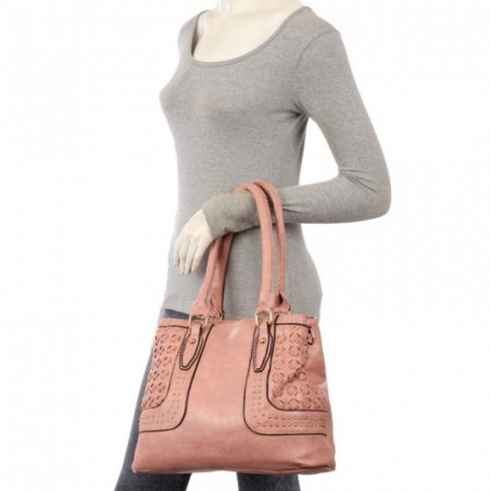 Bolsa Feminina Ombro Totem Com Tachas E Tresse