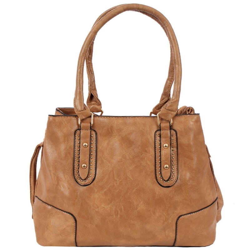 Bolsa Feminina Totem Detalhes Tachas Alto Relevo