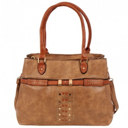 Bolsa Feminina Ombro Detalhes Metálicos