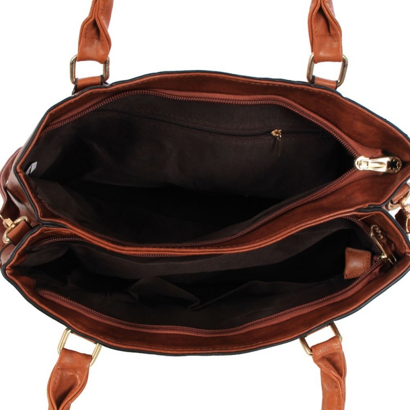 Bolsa Feminina Ombro Detalhes Metálicos