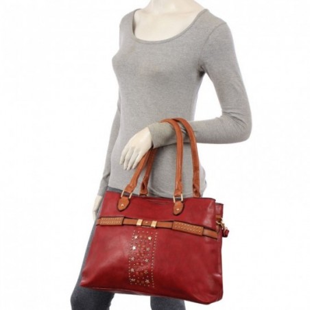 Bolsa Feminina Ombro Detalhes Metálicos