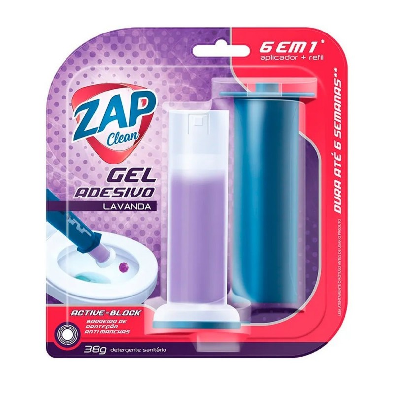 Gel Adesivo Detergente Sanitário Lavanda 38G Zap