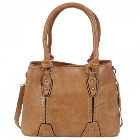 Bolsa Feminina Totem Alça Dupla Com Tachas E Tressê