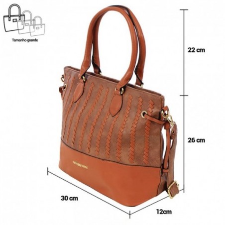 Bolsa Feminina Totem Em Tressê Colorido Alça Dupla
