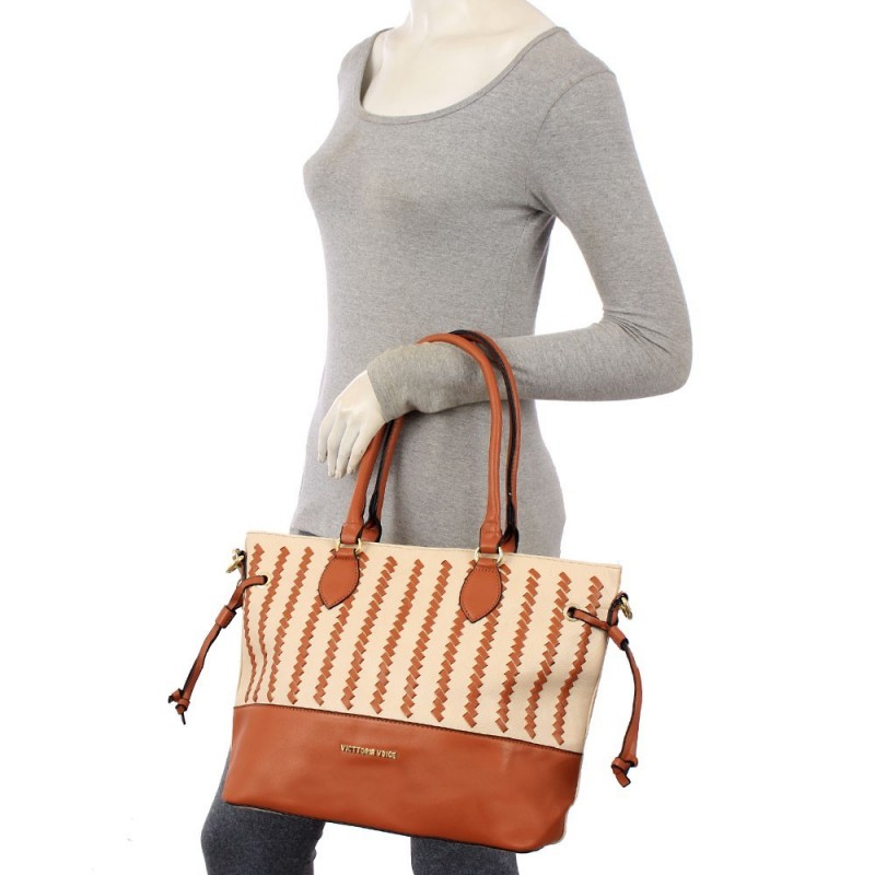 Bolsa Feminina Totem Em Tressê Colorido Alça Dupla