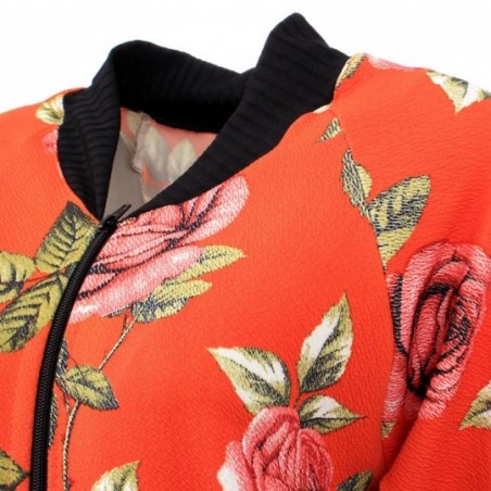 Jaqueta Bomber Feminina Florida Com Zíper