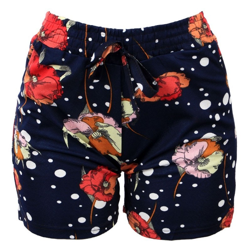 Short Feminino Estampado Bolso Lateral