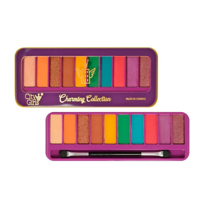 Paleta De Sombra 10 Cores Cintilantes City Girls