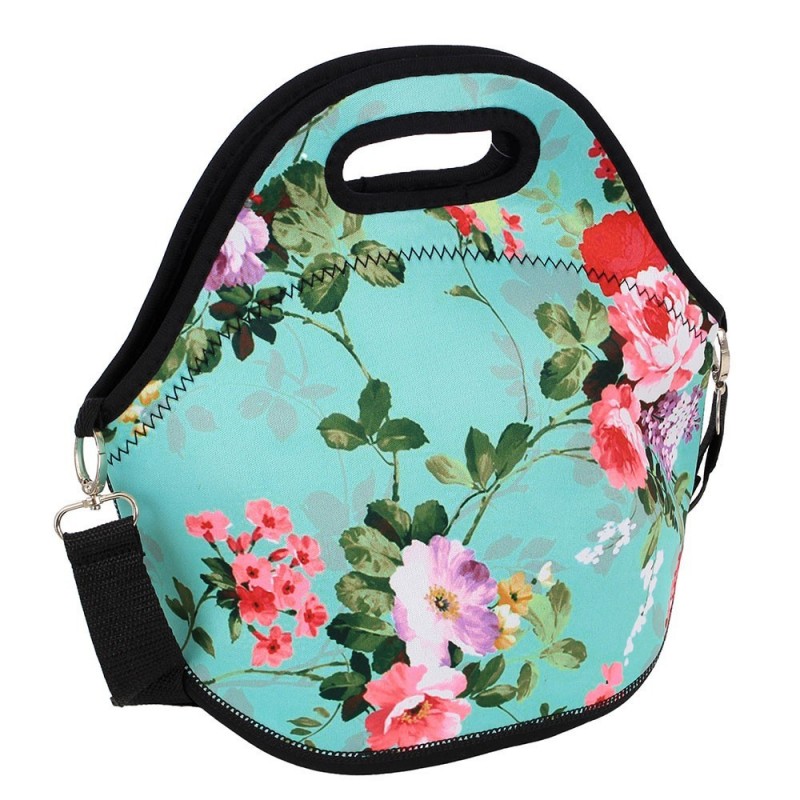 Bolsa Sacola Térmica Floral Alça Mão